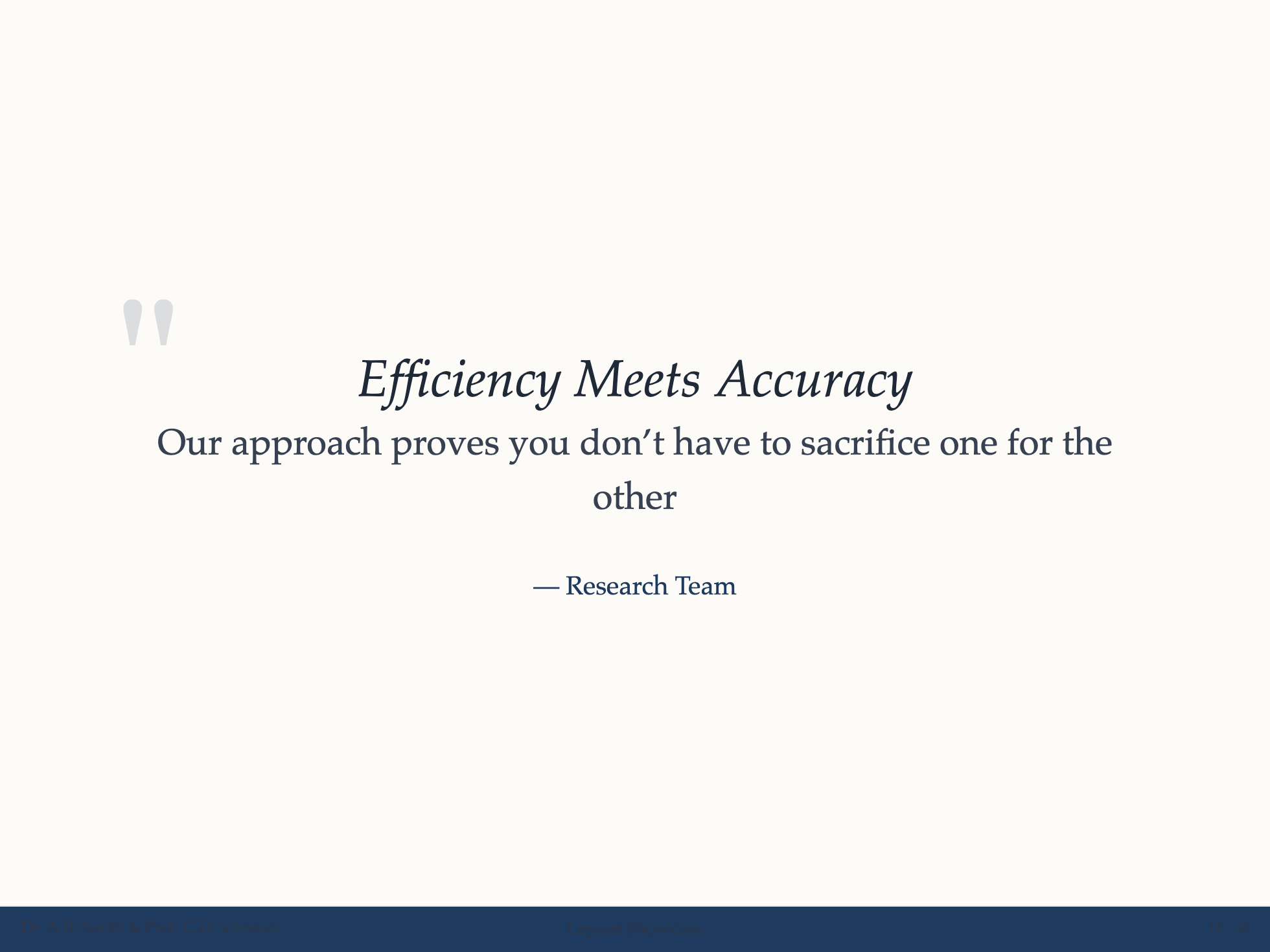 Statement Layout Example